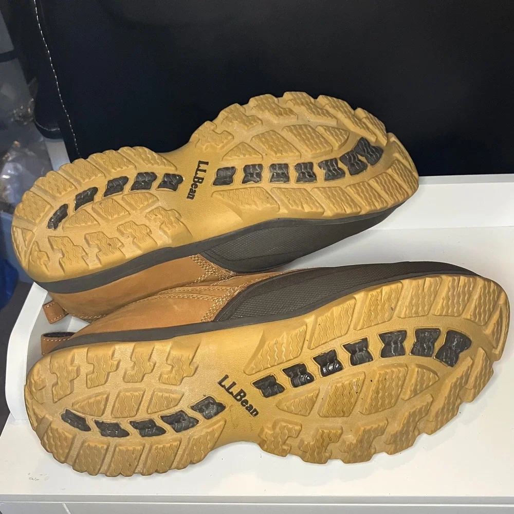 LL Bean Storm Chaser Slip On Boots Mens 13 Brown‎ Waterproof Duck Shoes 297727